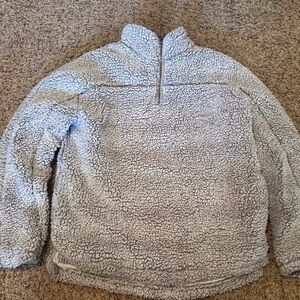 Thread & Supply Gray Sherpa Pullover